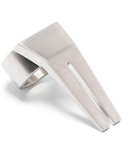 Rick Owens Open Trunk Ring - White