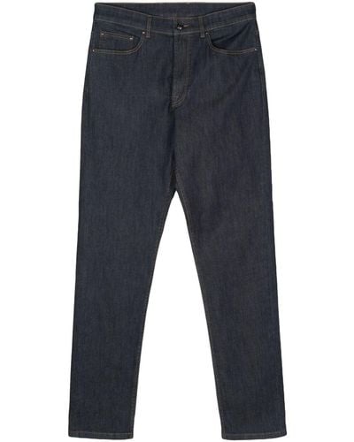 Canali Jeans Met Logopatch - Blauw