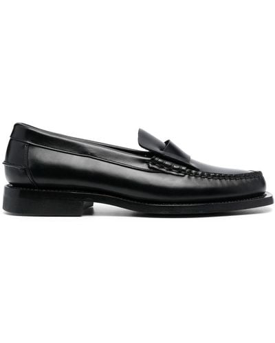 Hereu Slip-on Leather Loafers - Black