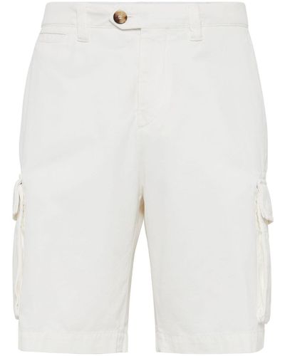 Brunello Cucinelli Cotton Bermuda Shorts - White