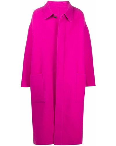 Ami Paris Einreihiger Oversized-Mantel - Pink