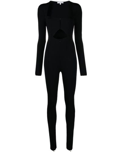 Patrizia Pepe Cut-out Stretch-jersey Jumpsuit - Black