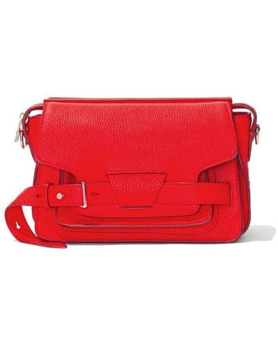 Proenza Schouler Beacon Leather Saddle Bag - Red