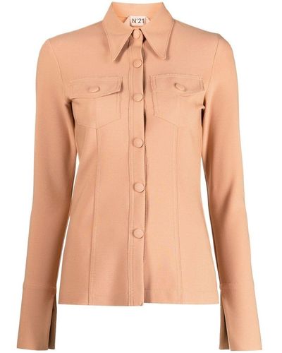 N°21 Woven Long-sleeve Shirt - Pink