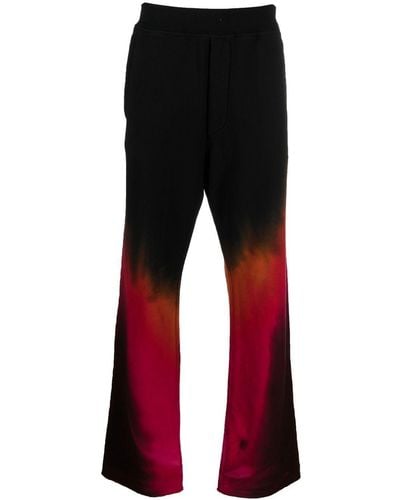 DSquared² Tie-dye Straight-leg Sweatpants - Black