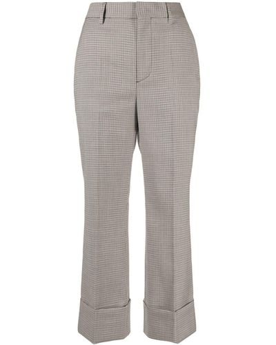 DSquared² Houndstooth Pattern Cropped Pants - Gray