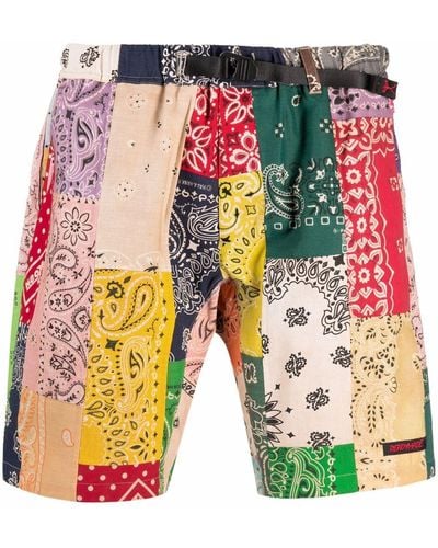READYMADE Patchwork Bandana Print Shorts - Multicolour