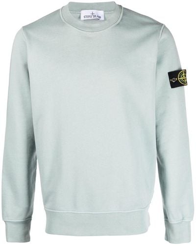 Stone Island Sweater Met Logopatch - Blauw