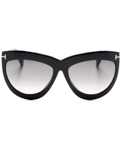Tom Ford Gafas de sol Doris con montura oversize - Negro