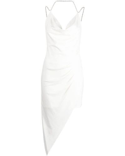 Alice + Olivia Coral Crystal-embellished Midi Dress - White