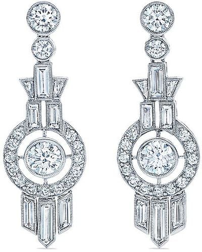 Kwiat Boucles d'oreilles Splendor en or blanc 18ct ornées de diamants - Bleu