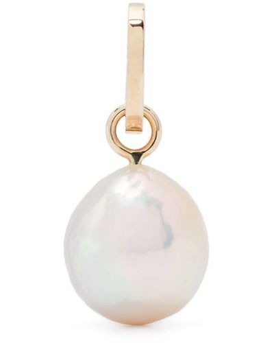 Adina Reyter 14kt Yellow Gold Pearl Drop Hinged Charm - White