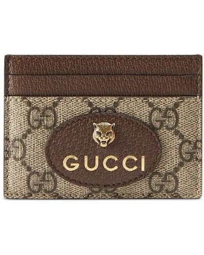Gucci Porte-cartes Neo Vintage GG Supreme - Gris