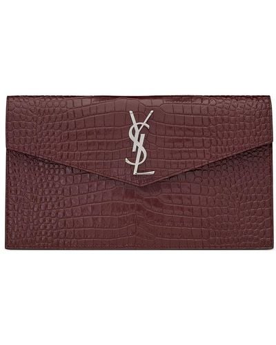 uptown pouch in grain de poudre embossed leather