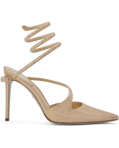 Rene Caovilla Margot Rhinestone-embellished Court Shoes - Metallic