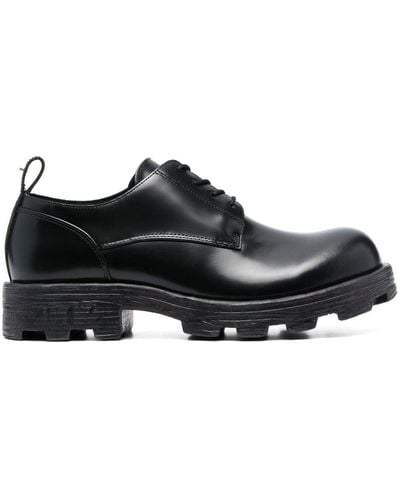 DIESEL D-hammer Leather Oxford Shoes - Black