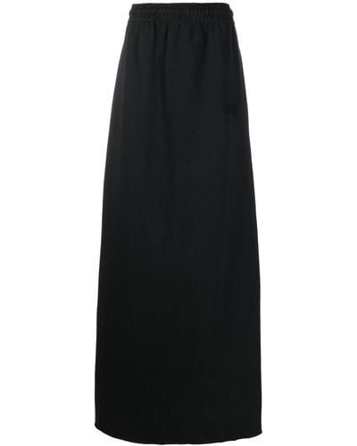 Vetements Falda larga de cintura alta - Negro