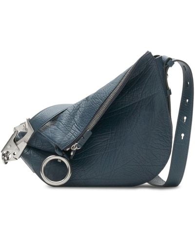 Burberry Small Knight Leather Shoulder Bag - Blue