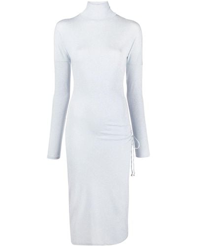 Patrizia Pepe High-neck Long-sleeve Dress - White