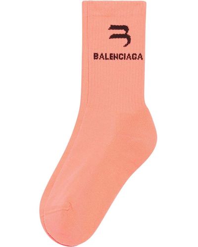 Balenciaga Sporty B Sport Socks - Pink