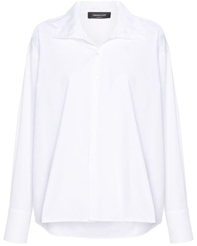 Fabiana Filippi Hemd mit Stehkragen - Weiß