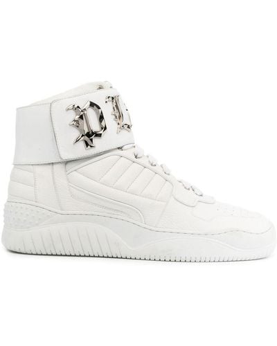 Philipp Plein Logo High-top Sneakers - White