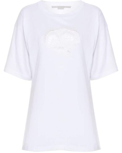 Stella McCartney Cut-out Cotton T-shirt - White