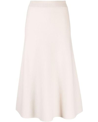 Lanvin Wool-cashmere-blend Midi Skirt - White