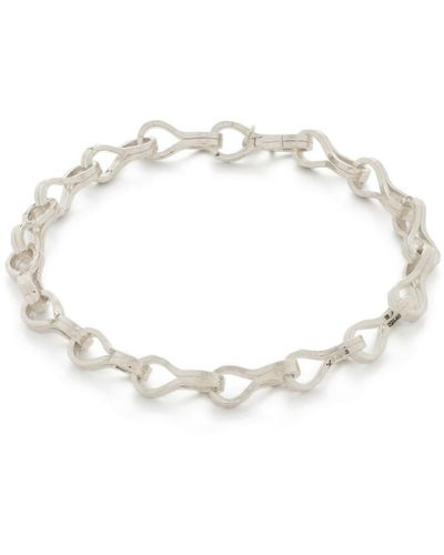 Monica Vinader Bracelet Infinity Link - Blanc