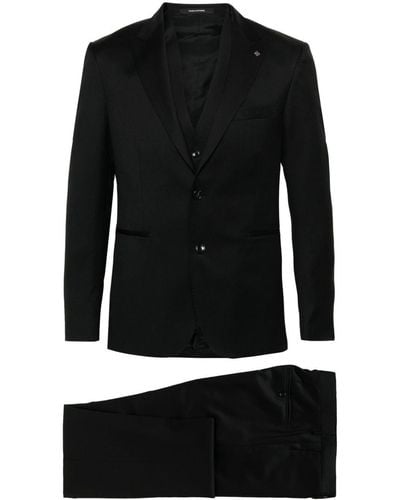 Tagliatore Single-breasted Wool Suit - Black