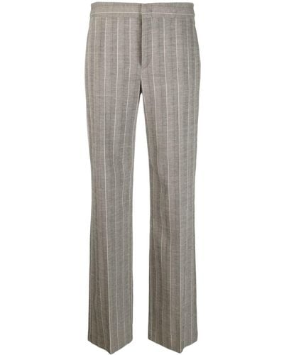 Isabel Marant Striped Tailored Trousers - Grey