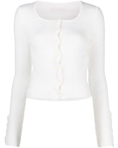 Jacquemus La Maille Piccinni Knitted Cardigan - White