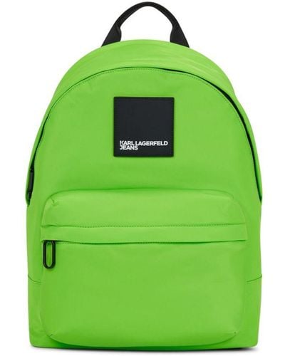 Karl Lagerfeld Urban Logo-appliqué Backpack - Green
