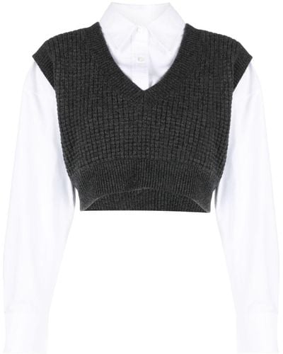 Alexander Wang Layered Knitted Vest - Black