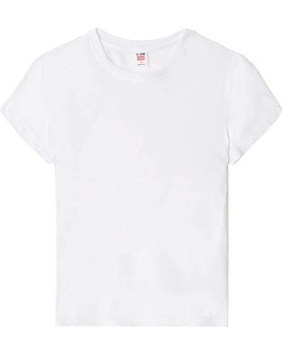 RE/DONE T-shirt Hanes semi trasparente - Bianco
