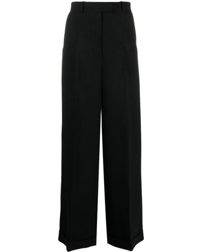 Viktor & Rolf Pressed-crease Concealed-fastening Tailored Trousers - Black