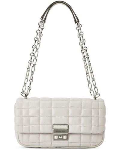 Michael Kors Small Tribeca Quilted Shoulder Bag - White