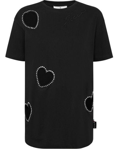 Philipp Plein Logo-patch Cotton T-shirt - Black
