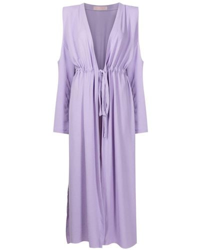 Olympiah Jussi Tie-fastening Beach Dress - Purple