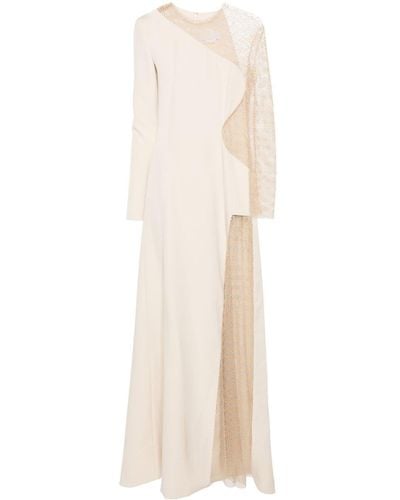 Genny Panelled Maxi Dress - White