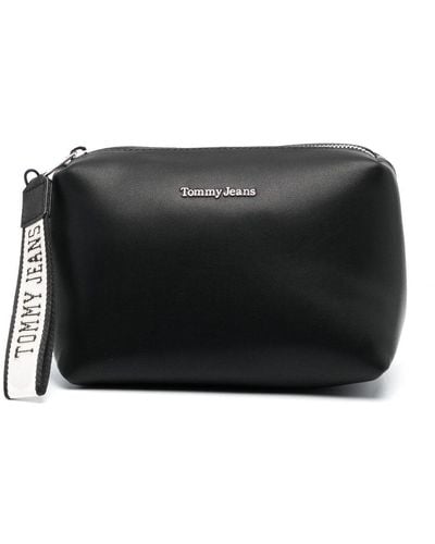 Tommy Hilfiger Logo-lettering Make Up Bag - Black