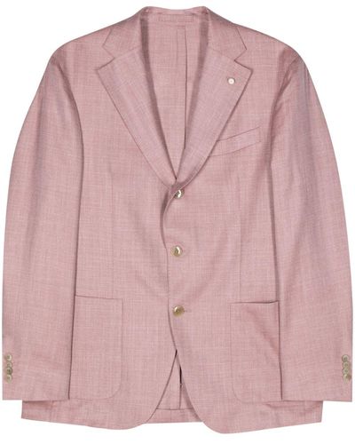 Luigi Bianchi Single-breasted Blazer - Pink