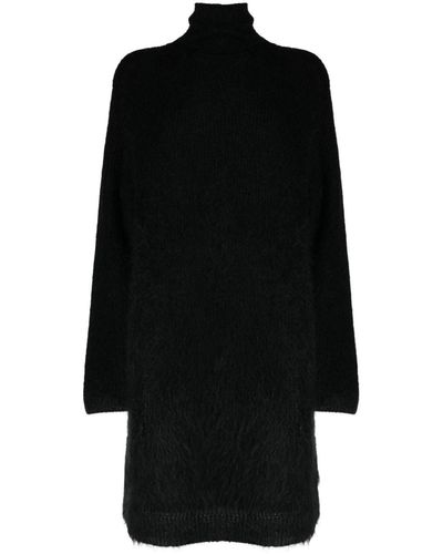 Yohji Yamamoto High-neck Long-length Sweater - Black