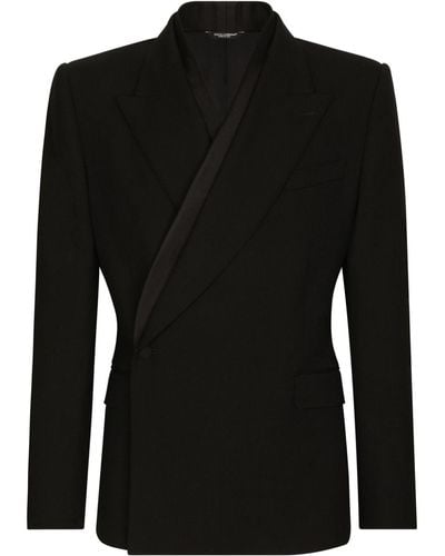 Dolce & Gabbana ラップデザイン ジャケット - ブラック