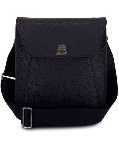 Akris Twist-lock Leather Crossbody Bag - Blue