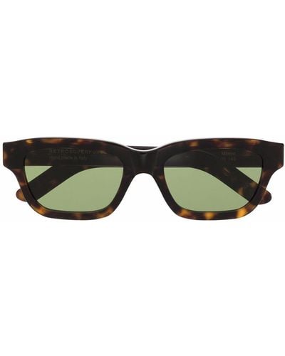 Retrosuperfuture Tortoiseshell-effect Rectangle-frame Sunglasses - Brown