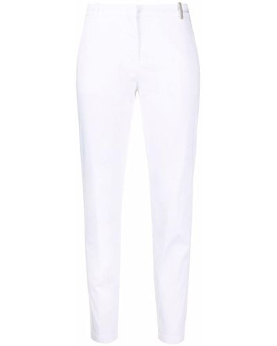 Fabiana Filippi Cotton Blend Tailored Pants - White