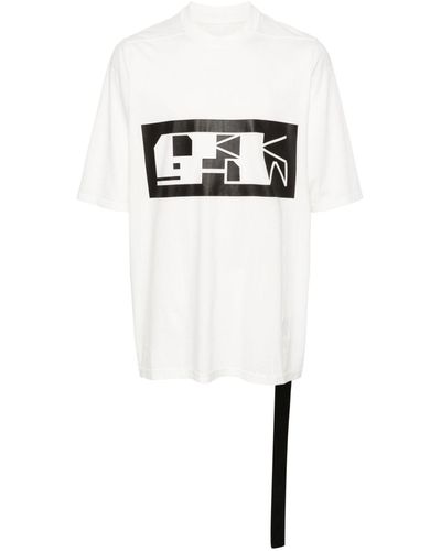 Rick Owens T-shirt Jumbo con stampa - Bianco