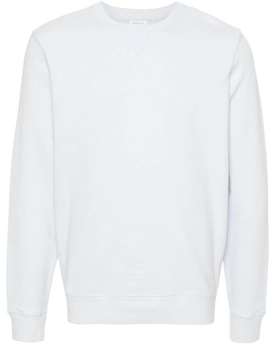 Sunspel Loopback Sweatshirt mit Nahtdetail - Weiß