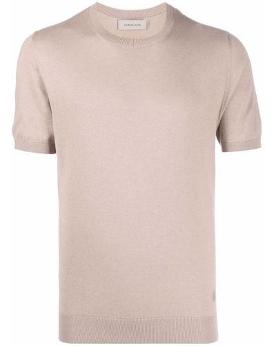 Corneliani T-shirt en cachemire mélangé à col ras du cou - Multicolore